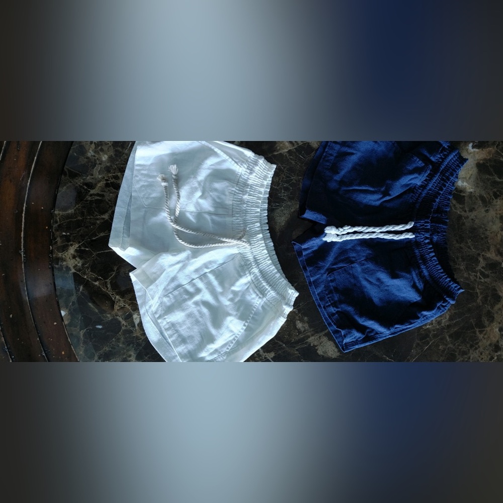 Navy and White Beach shorts